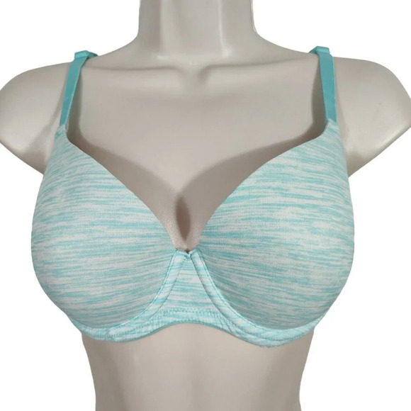 Victorias Secret Where Everywhere Lightly Lined Bra Women Size 32DD Heather Blue - Picture 1 of 8
